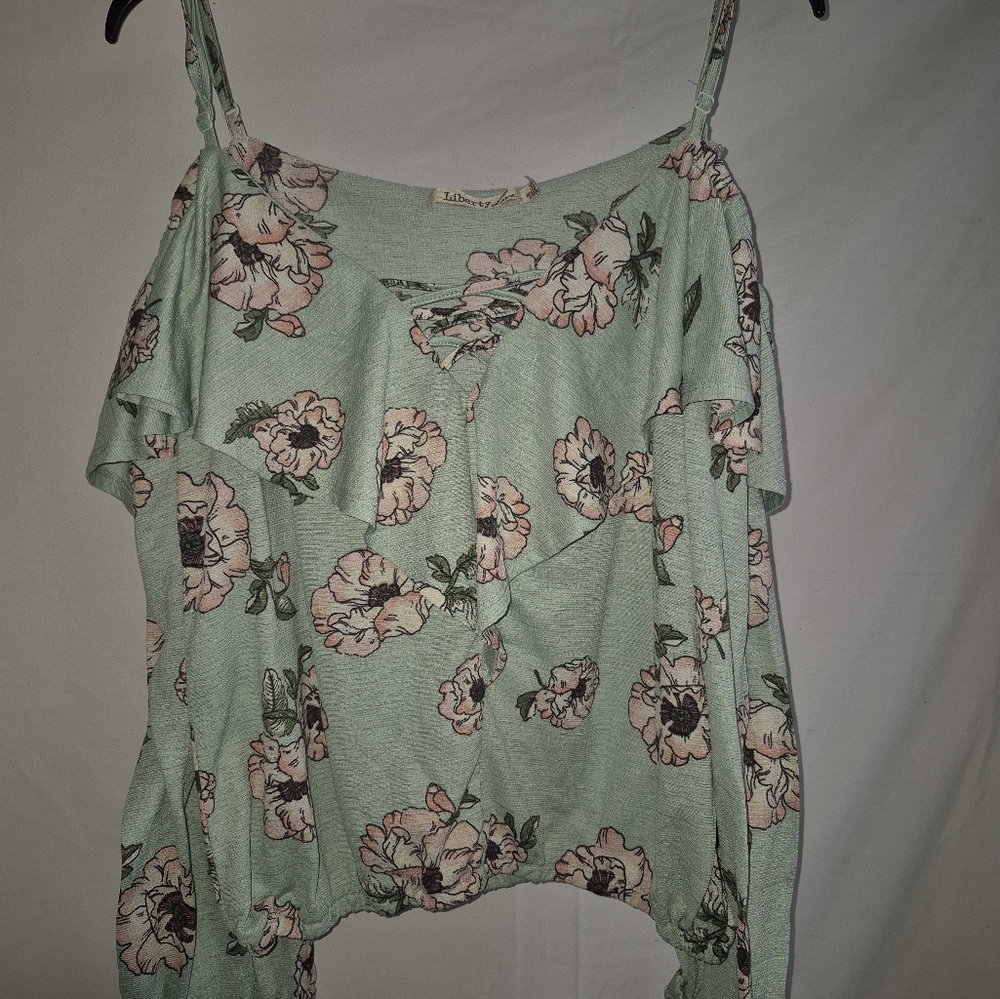 Lush Mint Green Floral Camisole XL